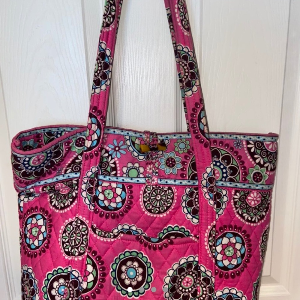 vera bradley large tote pink cupcake